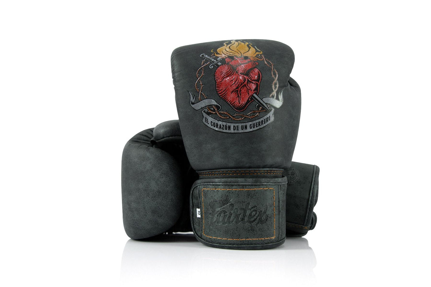 FAIRTEX GLOVES BGV-PREMIUM LEATHER HOOK-AND-LOOP THE HEART OF WARRIOR TOM ATENCIO