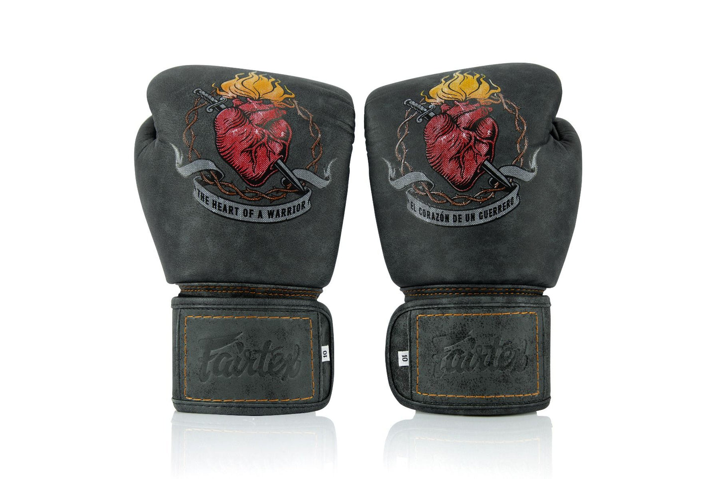 FAIRTEX GLOVES BGV-PREMIUM LEATHER HOOK-AND-LOOP THE HEART OF WARRIOR TOM ATENCIO