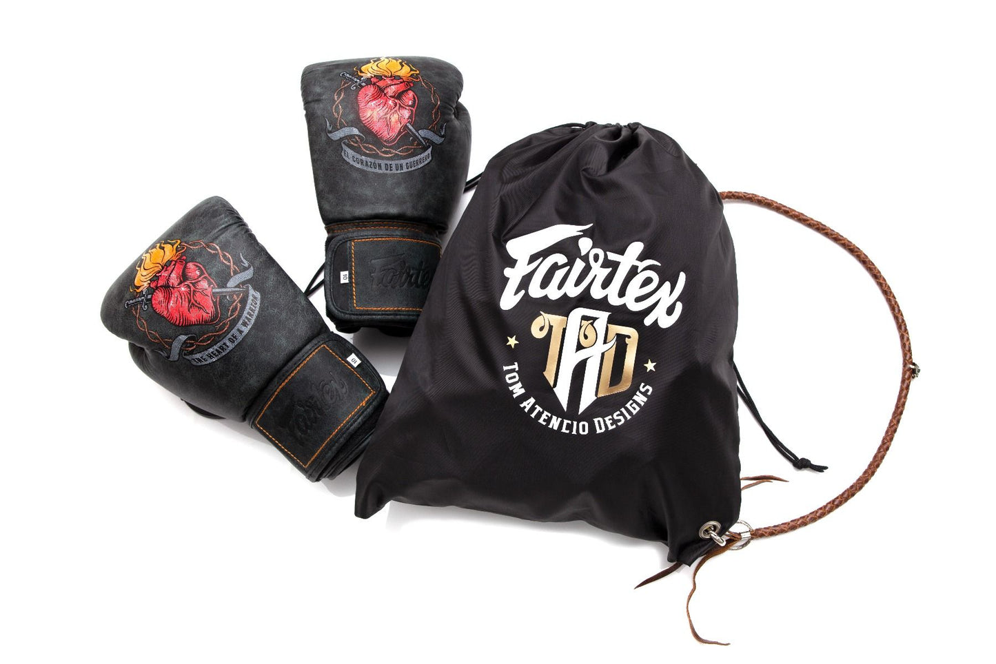FAIRTEX GLOVES BGV-PREMIUM LEATHER HOOK-AND-LOOP THE HEART OF WARRIOR TOM ATENCIO