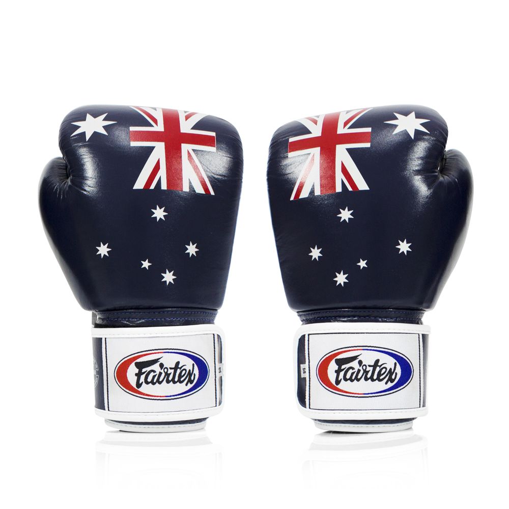 FAIRTEX GLOVES BGV1 LEATHER HOOK-AND-LOOP TIGHT-FIT UNIVERSAL FLAG