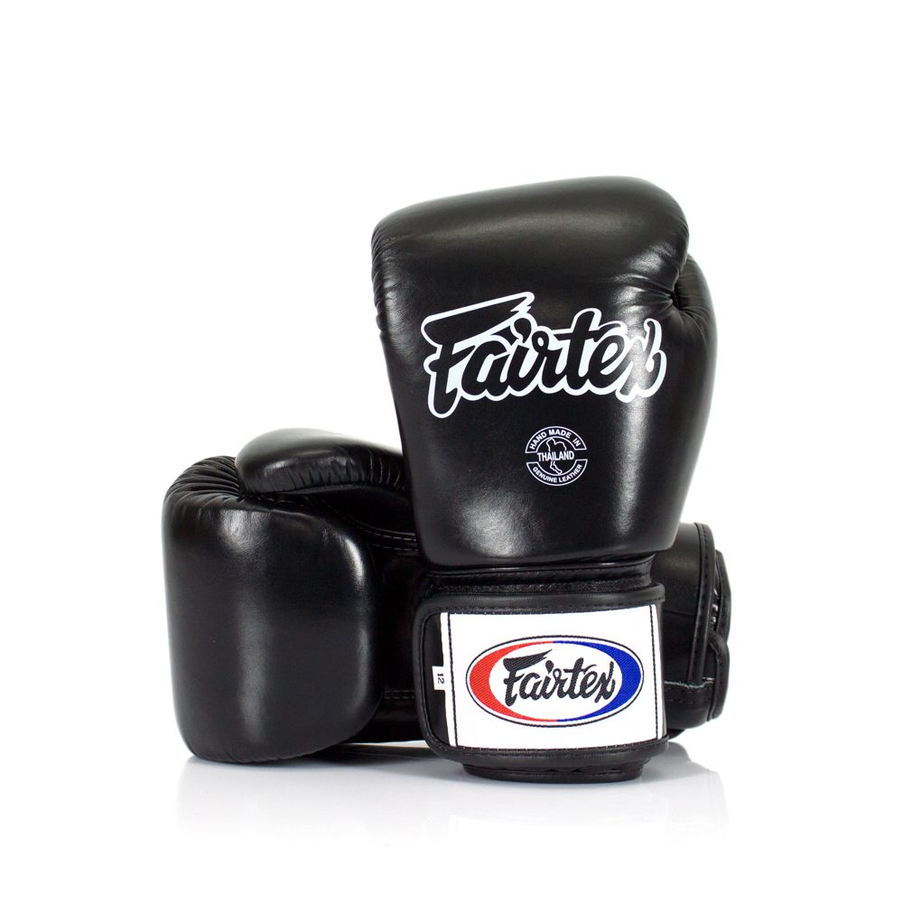 FAIRTEX GLOVES BGV1 LEATHER HOOK-AND-LOOP TIGHT-FIT UNIVERSAL SOLID COLOR