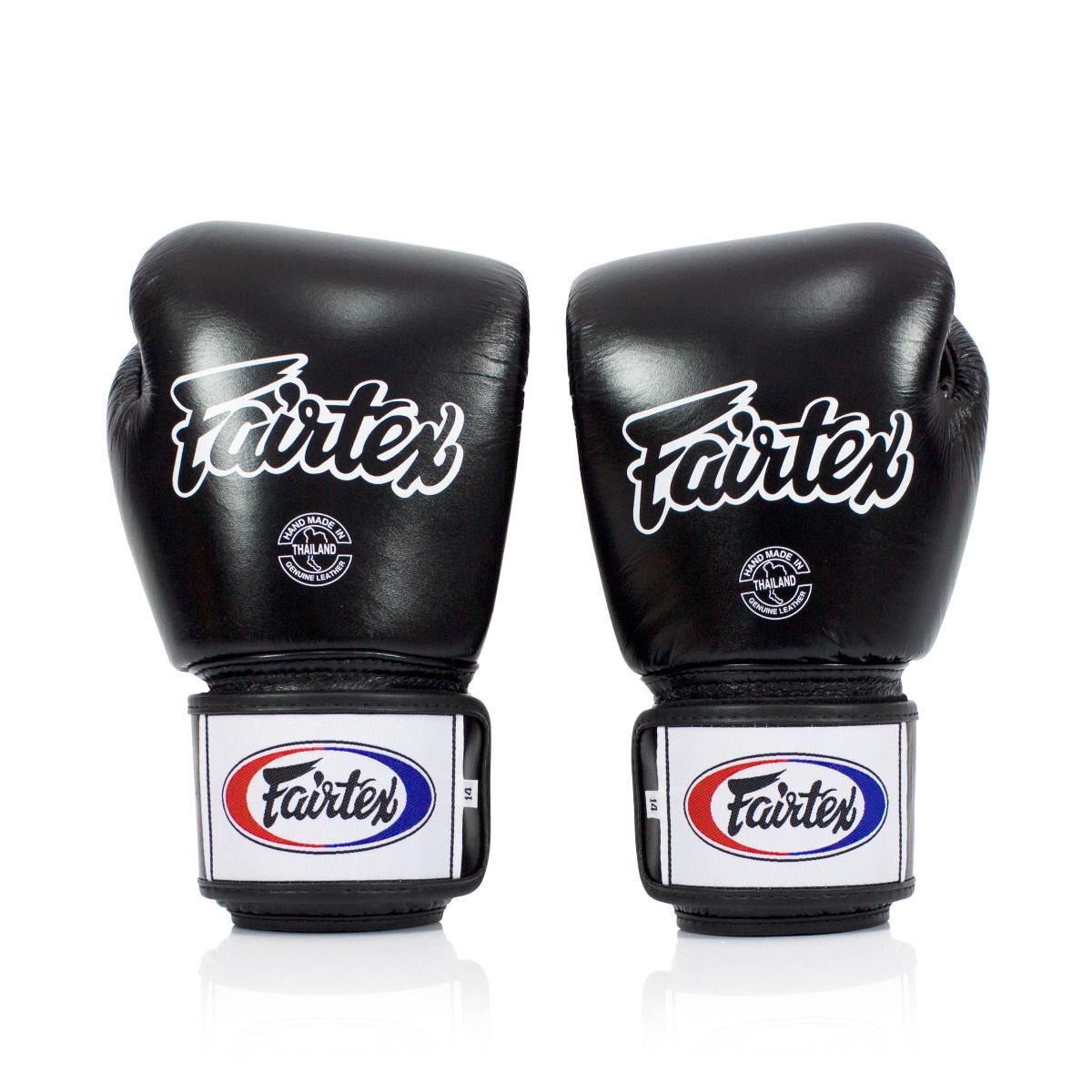 FAIRTEX GLOVES BGV1 LEATHER HOOK-AND-LOOP TIGHT-FIT UNIVERSAL BREATHABLE SOLID COLOR