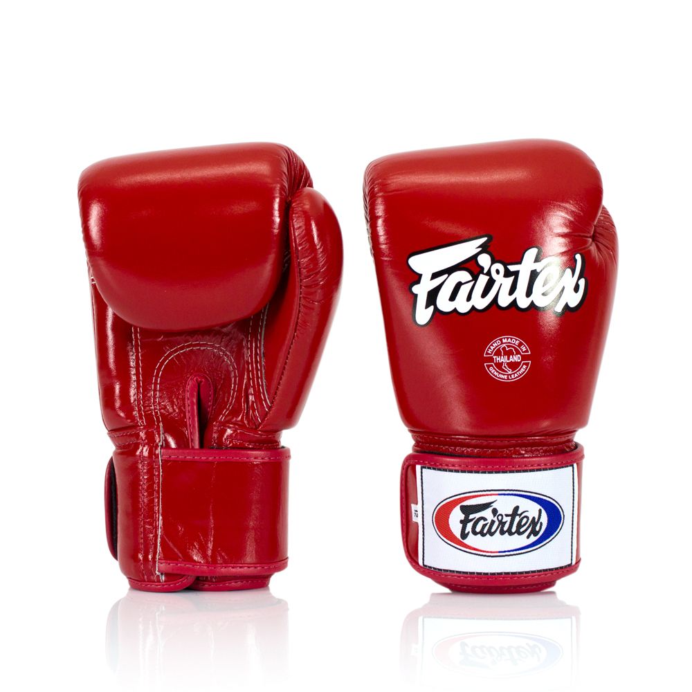 FAIRTEX GLOVES BGV1 LEATHER HOOK-AND-LOOP TIGHT-FIT UNIVERSAL SOLID COLOR
