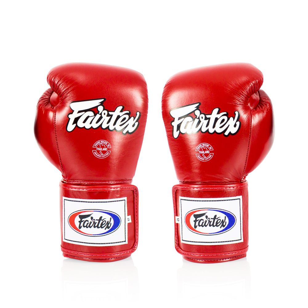 FAIRTEX GLOVES BGV5 LEATHER HOOK-AND-LOOP LOCKED THUMB SPARRING ONE-COLOR