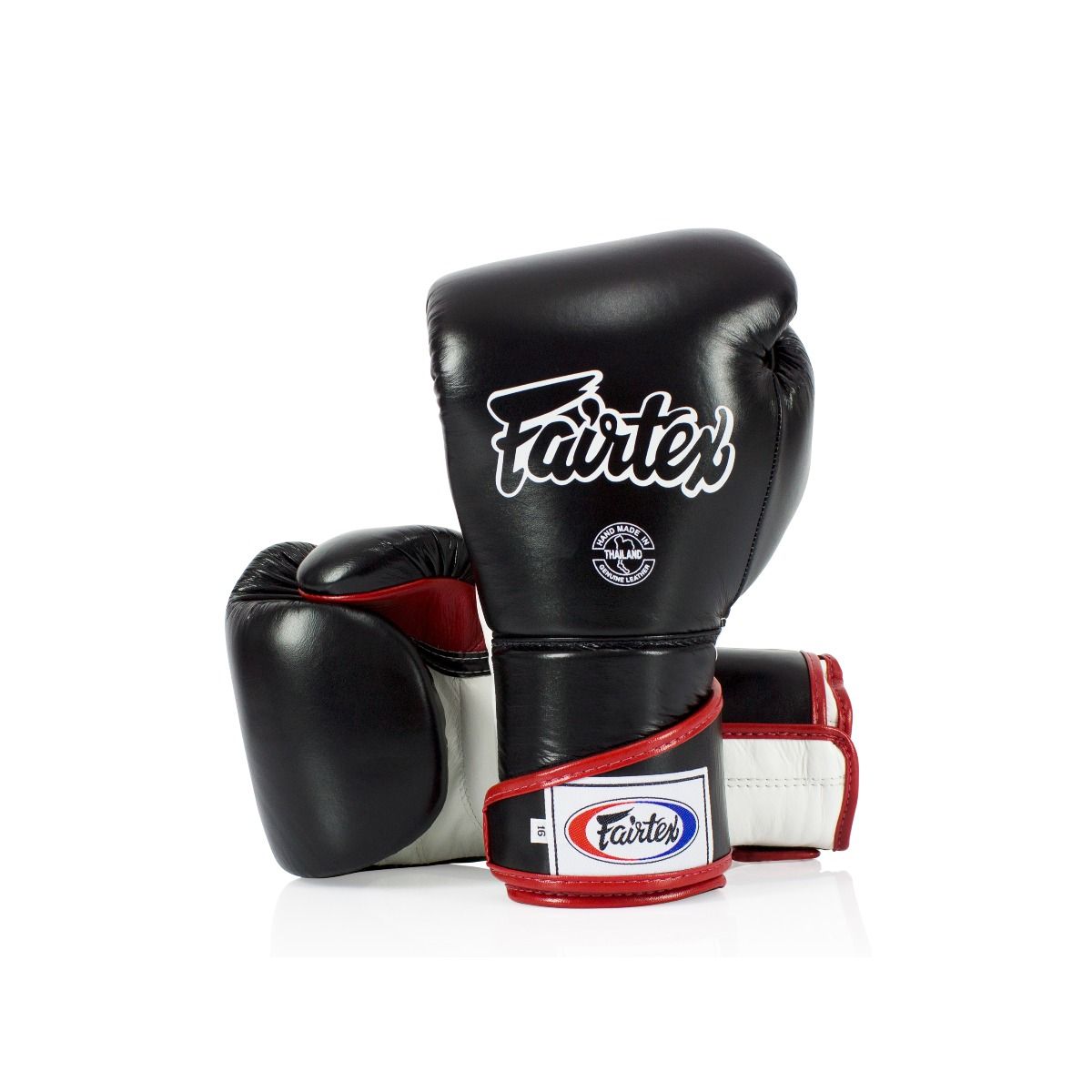 FAIRTEX GLOVES BGV6 LEATHER HOOK-AND-LOOP STYLISH ANGULAR SPARRING LOCKED THUMB