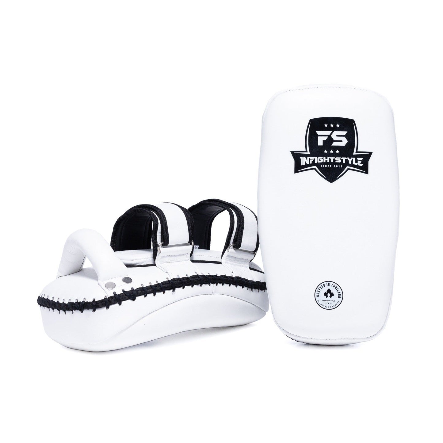 INFIGHTSTYLE KICK PADS LEATHER DOUBLE-STRAP
