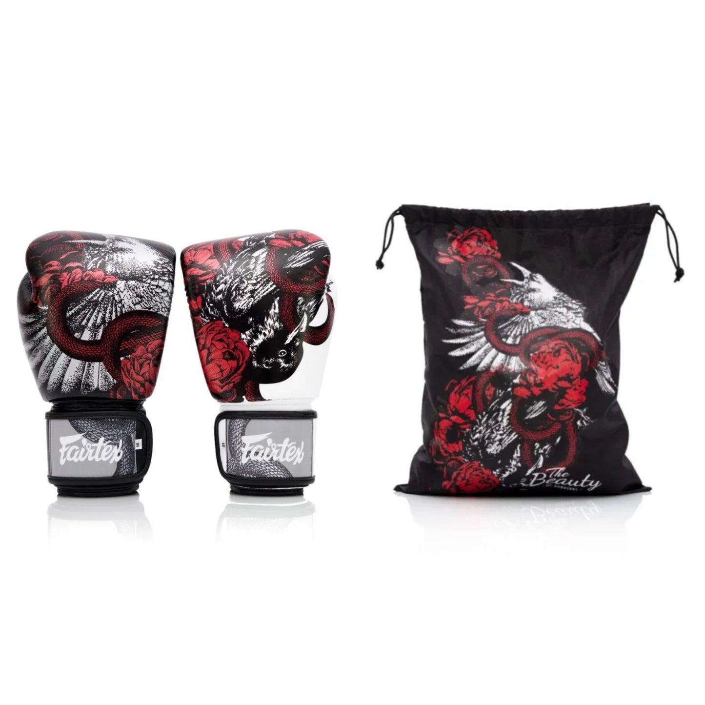 FAIRTEX GLOVES BGV24 LEATHER HOOK-AND-LOOP LIMITED EDITION THE BEAUTY OF SURVIVAL