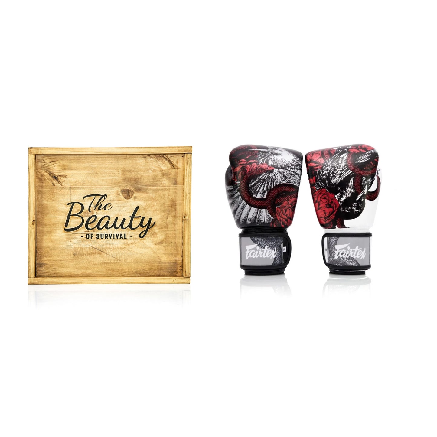 FAIRTEX GLOVES BGV24 LEATHER HOOK-AND-LOOP LIMITED EDITION THE BEAUTY OF SURVIVAL