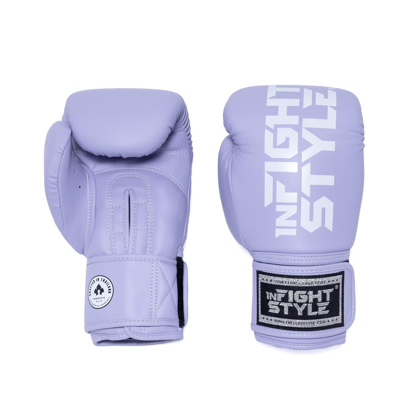 INFIGHTSTYLE GLOVES SEMI LEATHER HOOK-AND-LOOP MUAY THAI BOXING PRO COMPACT