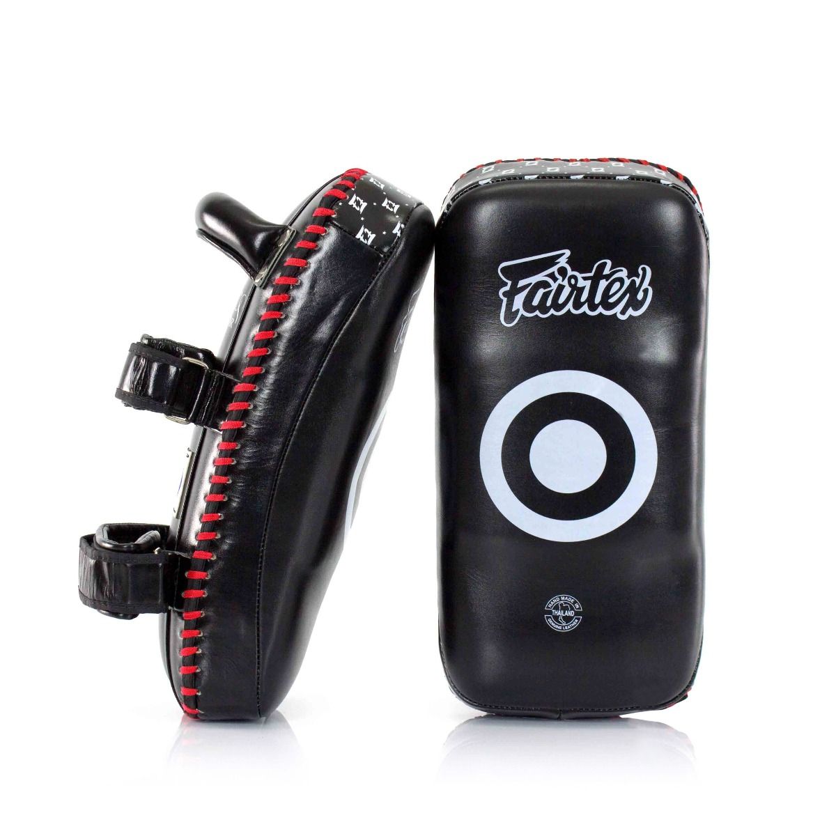 FAIRTEX KICK PADS KPLS2 LEATHER HOOK-AND-LOOP SUPERIOR CURVED