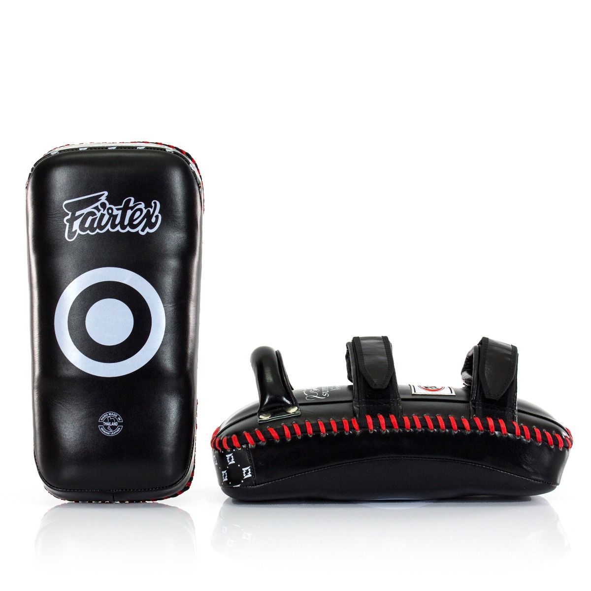 FAIRTEX KICK PADS KPLS2 LEATHER HOOK-AND-LOOP SUPERIOR CURVED