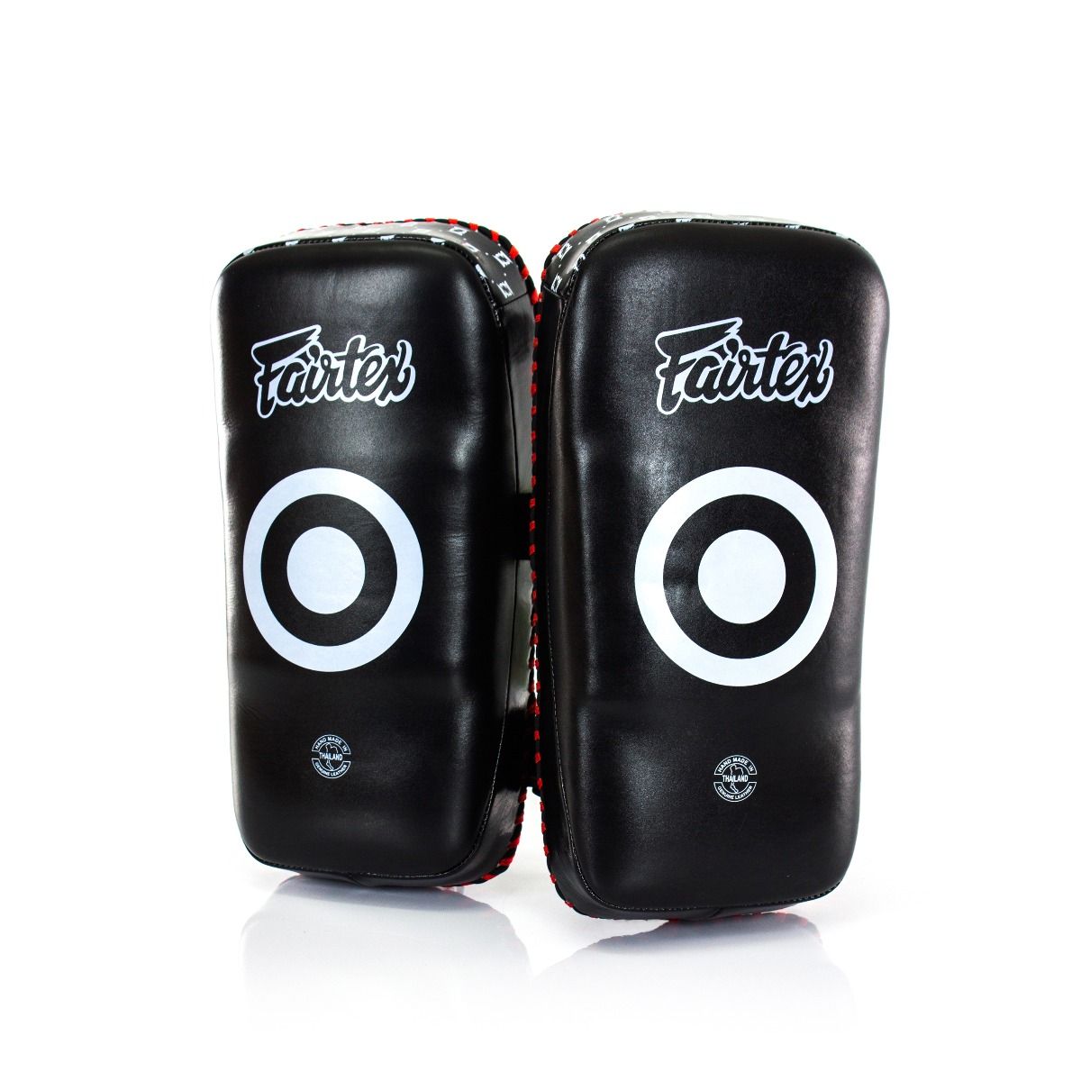 FAIRTEX KICK PADS KPLS2 LEATHER HOOK-AND-LOOP SUPERIOR CURVED