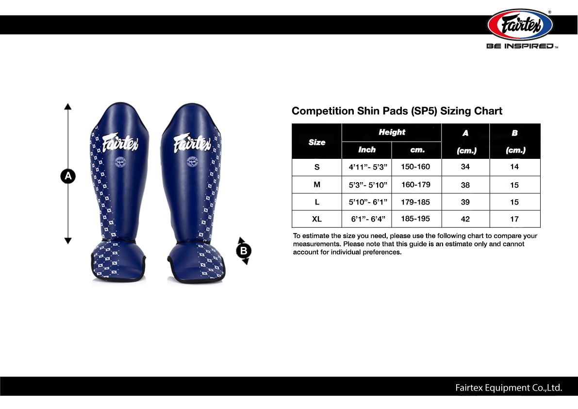 FAIRTEX SHIN PROTECTION SP5 PADS GUARDS COMPETITION