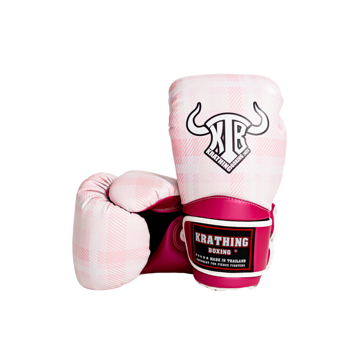 KRATHING BOXING GLOVES KTB-BG-FANCY  LEATHER HOOK-AND-LOOP