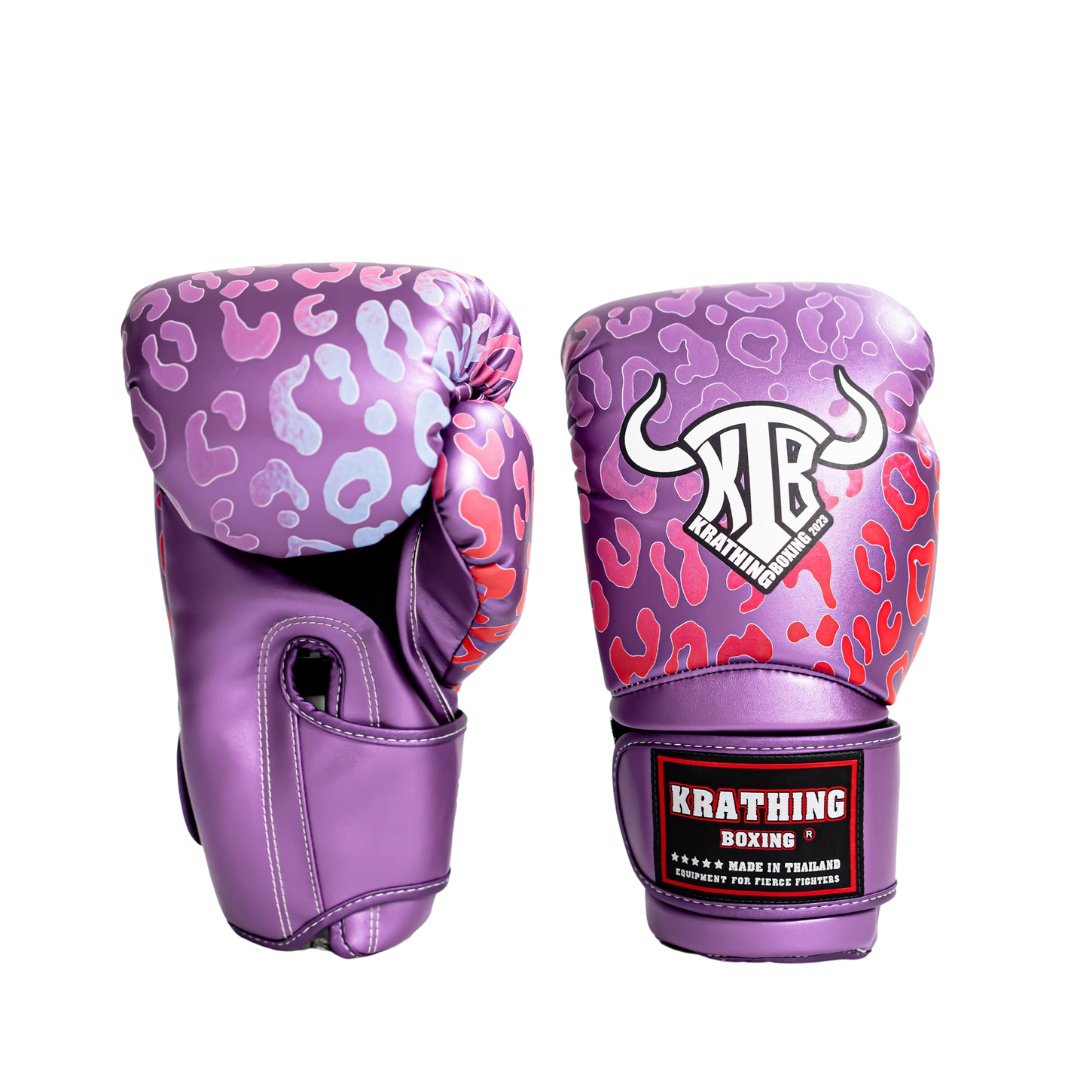 KRATHING BOXING GLOVES KTB-BG-FANCY  LEATHER HOOK-AND-LOOP