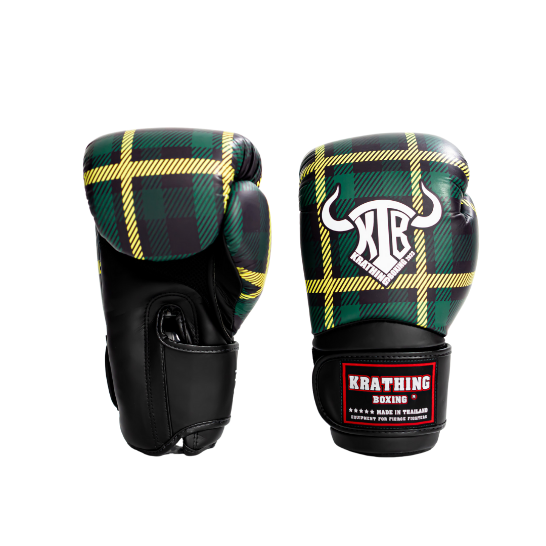 KRATHING BOXING GLOVES KTB-BG-FANCY  LEATHER HOOK-AND-LOOP