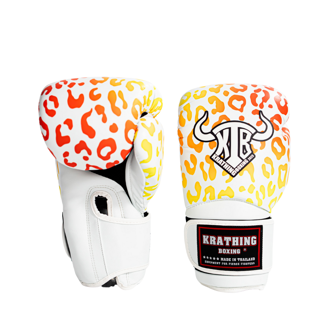 KRATHING BOXING GLOVES KTB-BG-FANCY  LEATHER HOOK-AND-LOOP