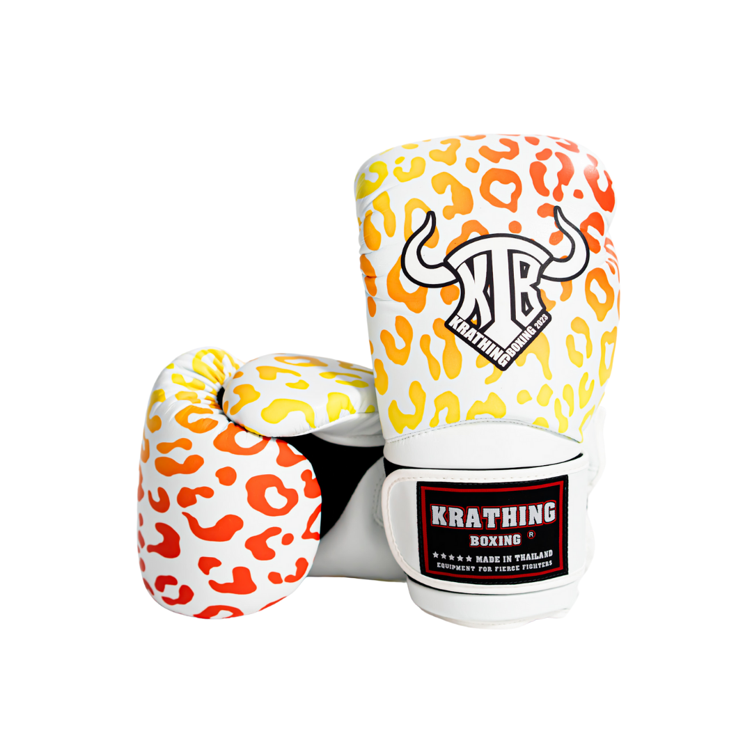 KRATHING BOXING GLOVES KTB-BG-FANCY  LEATHER HOOK-AND-LOOP