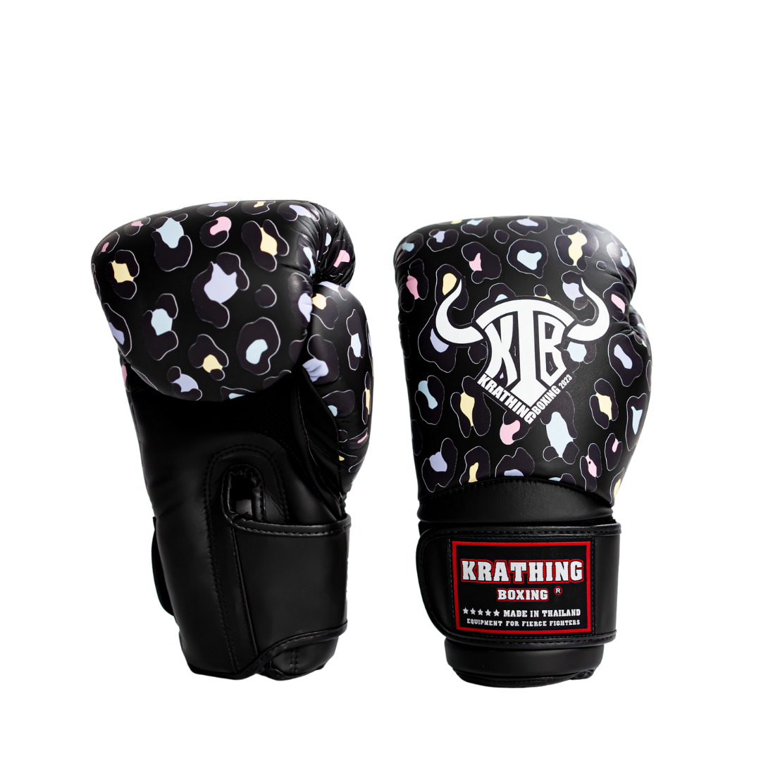 KRATHING BOXING GLOVES KTB-BG-FANCY  LEATHER HOOK-AND-LOOP