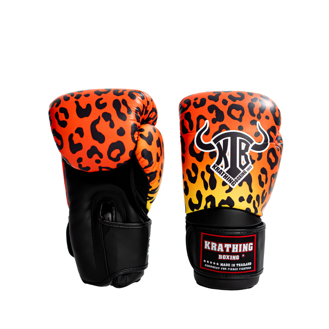 KRATHING BOXING GLOVES KTB-BG-FANCY  LEATHER HOOK-AND-LOOP