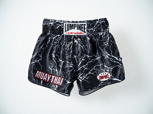 LUMPINEE SHORTS RETRO LUMRTO-THUNDER REAL MUAY THAI PROFESSIONAL
