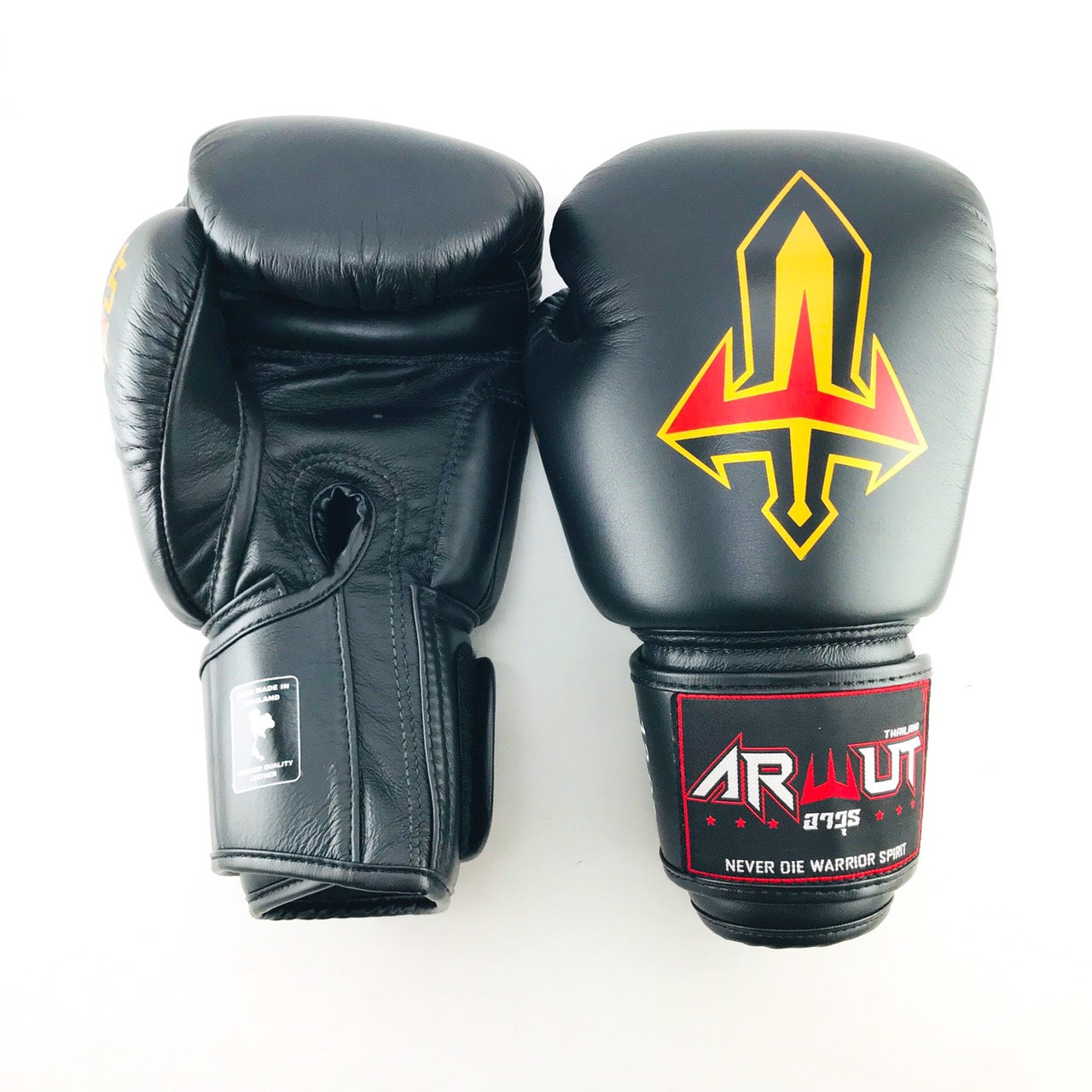 ARWUT GLOVES BG1 HOOK-AND-LOOP BOXING GLOVES LEATHER