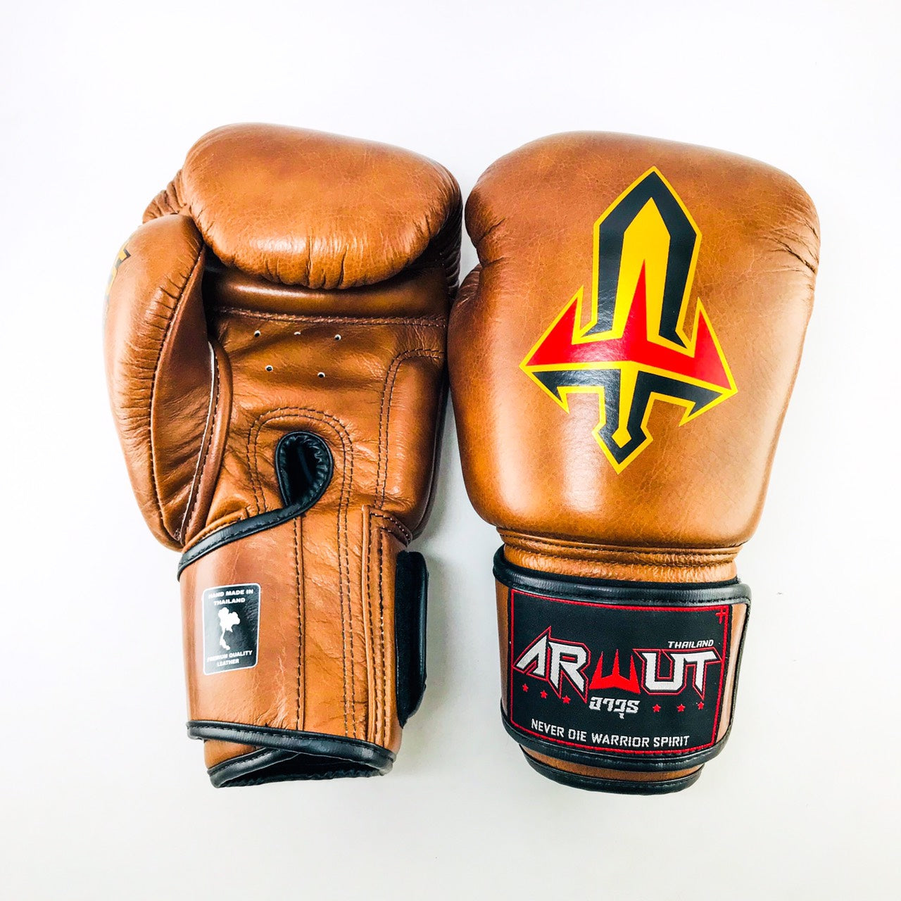 ARWUT GLOVES BG1 HOOK-AND-LOOP BOXING GLOVES LEATHER