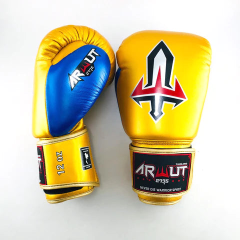 ARWUT GLOVES BG1 HOOK-AND-LOOP BOXING GLOVES LEATHER