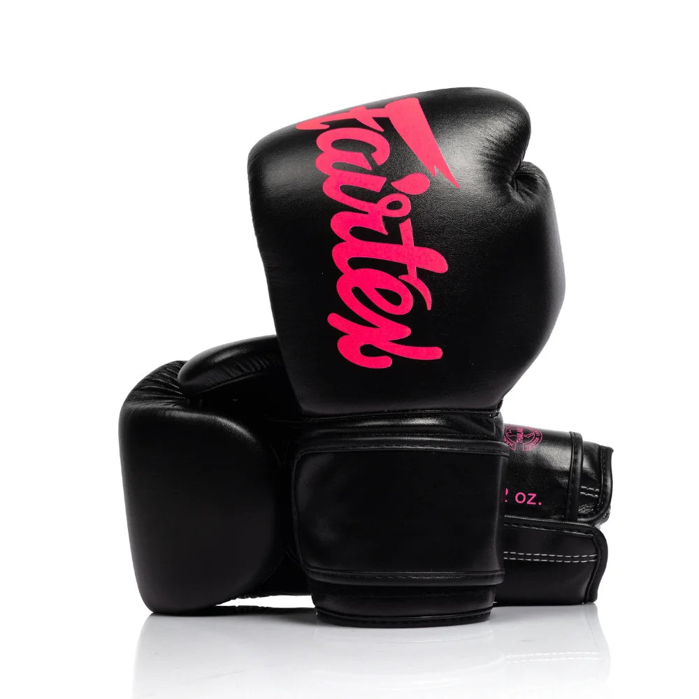 FAIRTEX GLOVES BGV14 MICROFIBER HOOK-AND-LOOP NEON NOIR