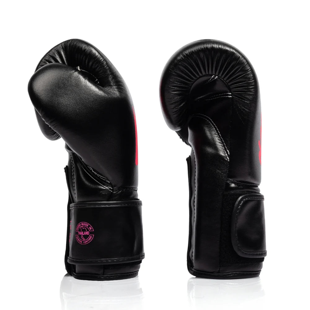 FAIRTEX GLOVES BGV14 MICROFIBER HOOK-AND-LOOP NEON NOIR