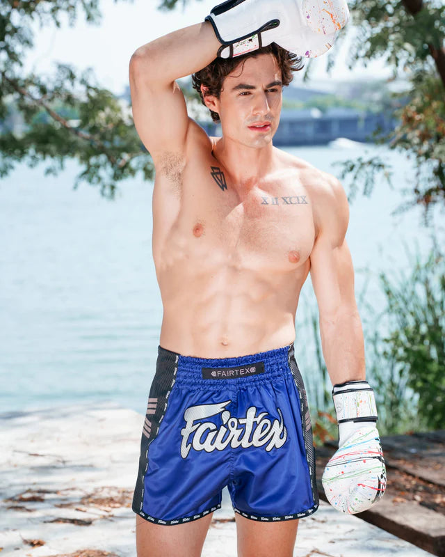 FAIRTEX MUAY THAI SHORTS ATHLETIC BS-AROKAYA02 - AROKAYA SPECIAL - BLUE PHANTOM