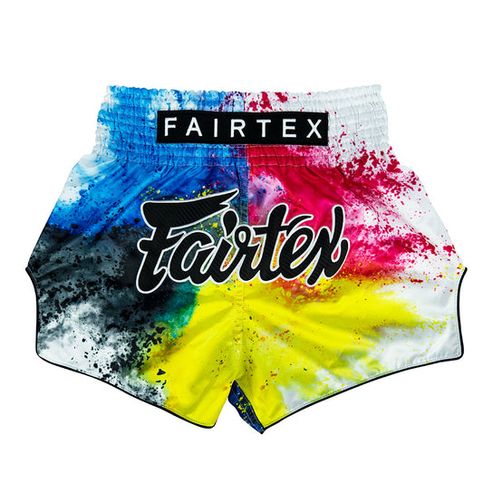 FAIRTEX SHORTS BS1937 MUAY THAI WHITE ACID JAZZ