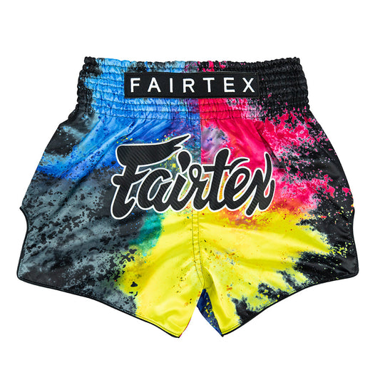 FAIRTEX SHORTS BS1938 MUAY THAI BLACK ACID JAZZ