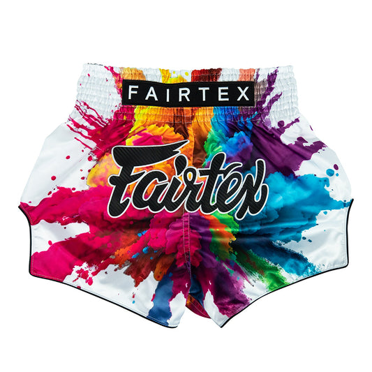 FAIRTEX SHORTS BS1939 MUAY THAI WHITE FUNKY SOUL