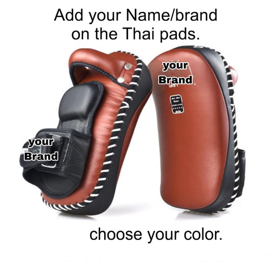[YOUR NAME ON IT] CUSTOM LEATHER KICK PADS  SINGLE STRAP
