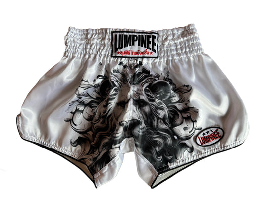 LUMPINEE SHORTS RETRO LUMRTO-LION FACE REAL MUAY THAI PROFESSIONAL
