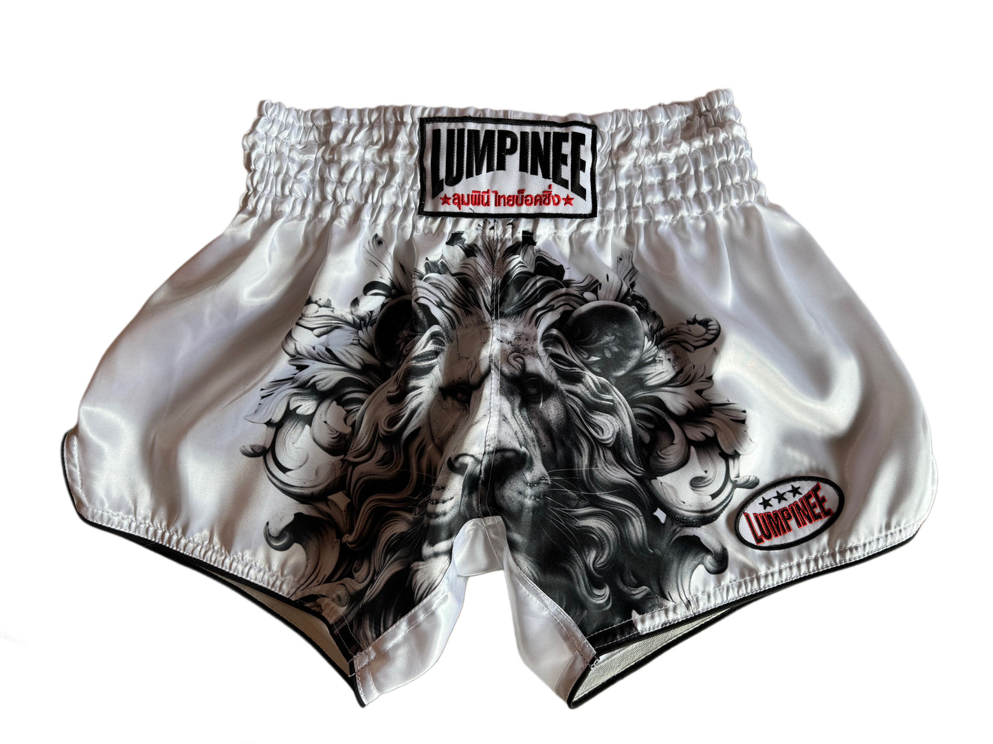 LUMPINEE SHORTS RETRO LUMRTO-LION FACE REAL MUAY THAI PROFESSIONAL