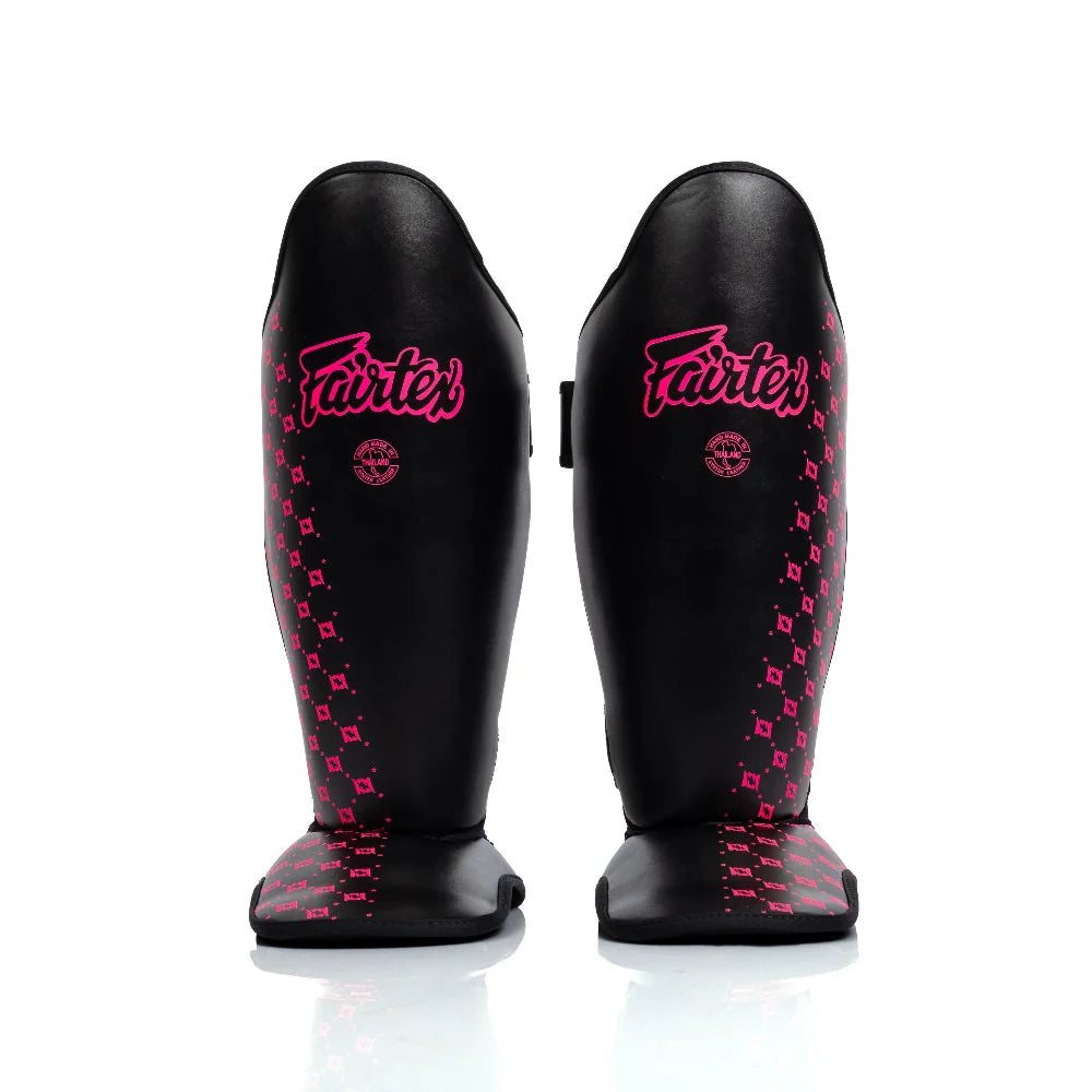 FAIRTEX SHIN PROTECTION SP5 PADS GUARDS COMPETITION NEON NOIR