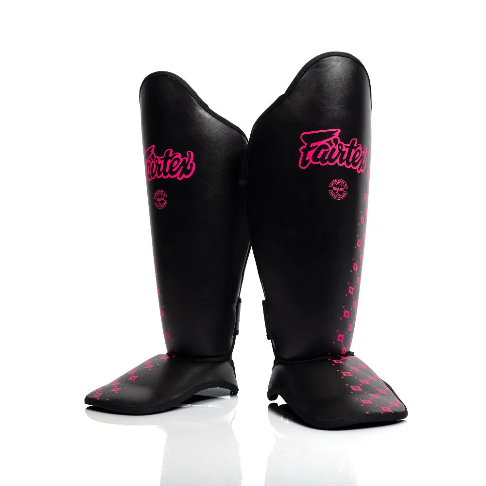 FAIRTEX SHIN PROTECTION SP5 PADS GUARDS COMPETITION NEON NOIR
