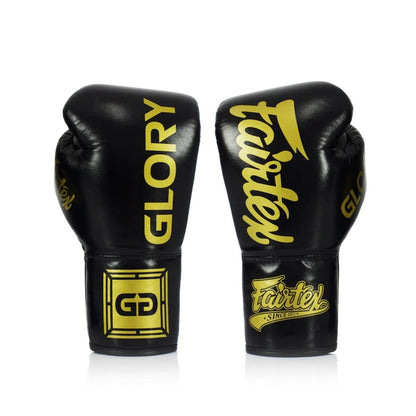 FAIRTEX GLOVES BGLG1 GLORY KICKBOXING LEATHER LACE UP PREMIUM