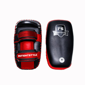 INFIGHTSTYLE KICK PADS LEATHER  DOUBLE-STRAP