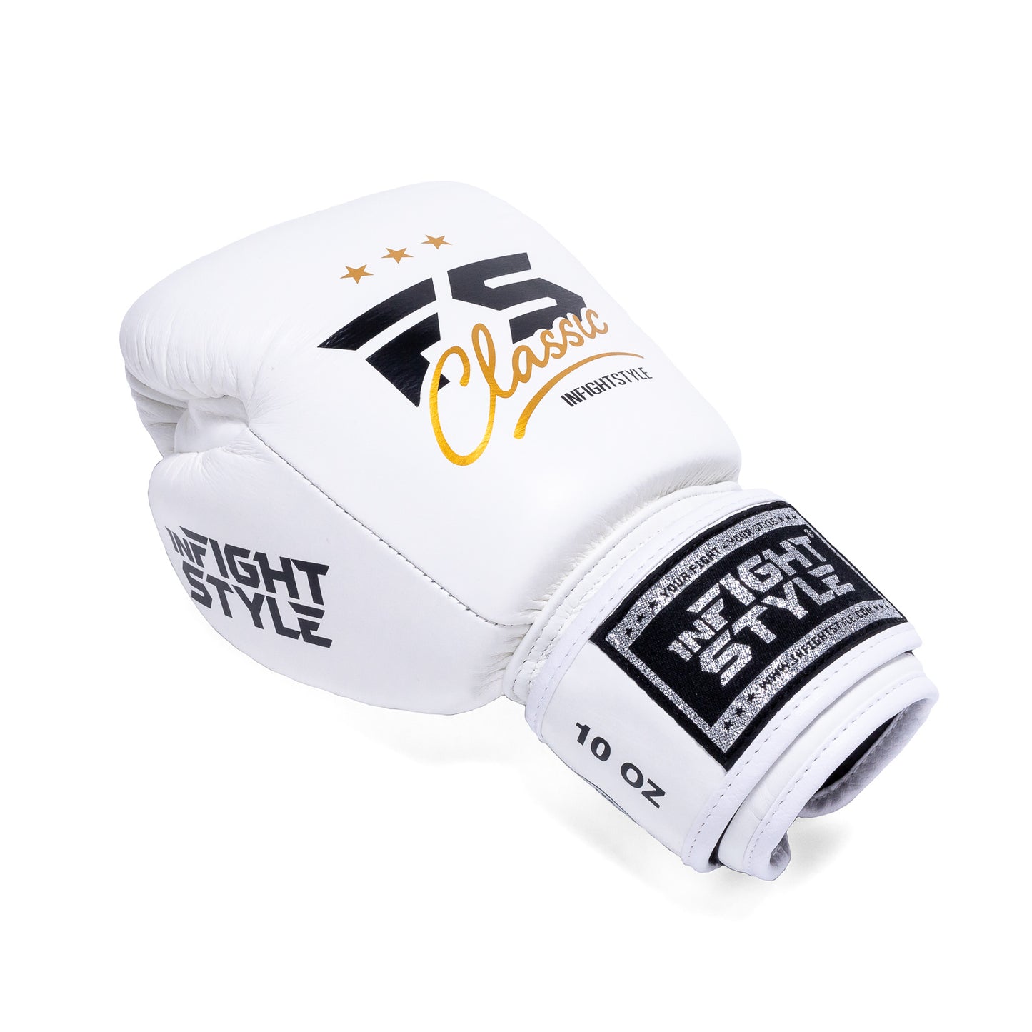 INFIGHTSTYLE GLOVES LEATHER HOOK-AND-LOOP CLASSIC MUAY THAI BOXING PRO NEW LOGO