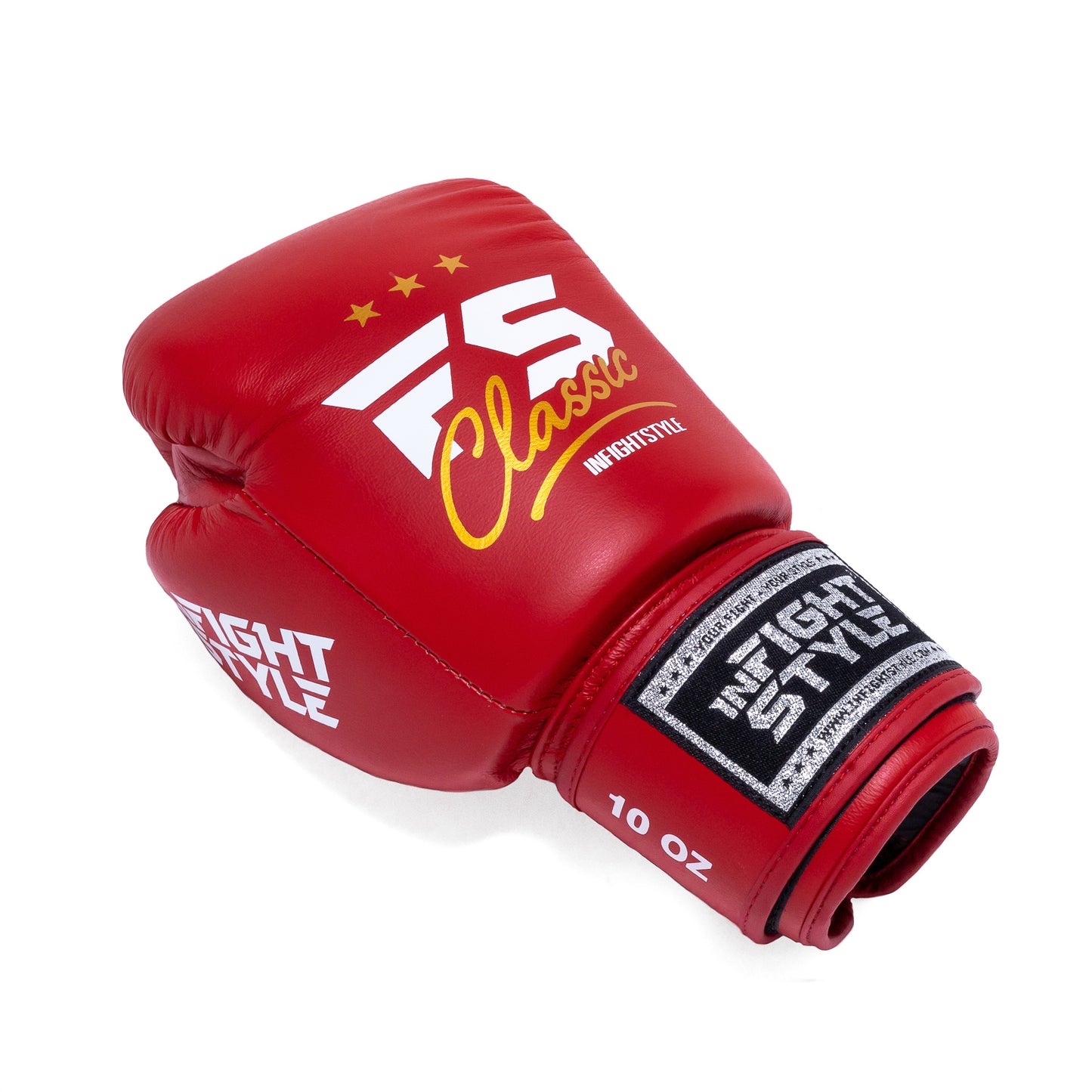 INFIGHTSTYLE GLOVES LEATHER HOOK-AND-LOOP CLASSIC MUAY THAI BOXING PRO NEW LOGO