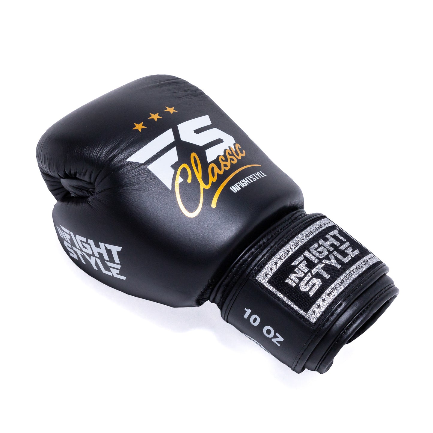 INFIGHTSTYLE GLOVES LEATHER HOOK-AND-LOOP CLASSIC MUAY THAI BOXING PRO NEW LOGO