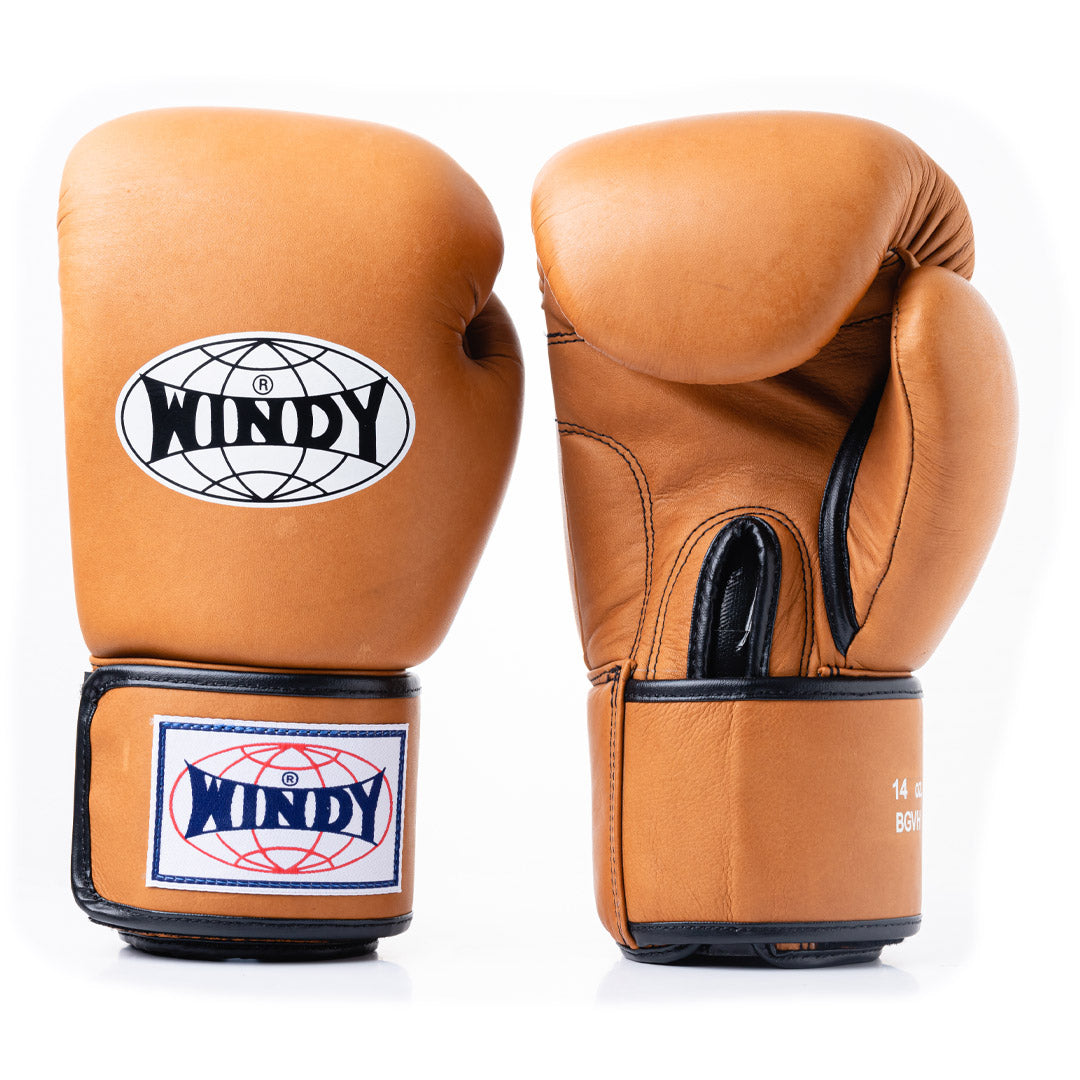 WINDY GLOVES BGVH LEATHER HOOK-AND-LOOP BOXING PROFESSIONAL CLASSIC