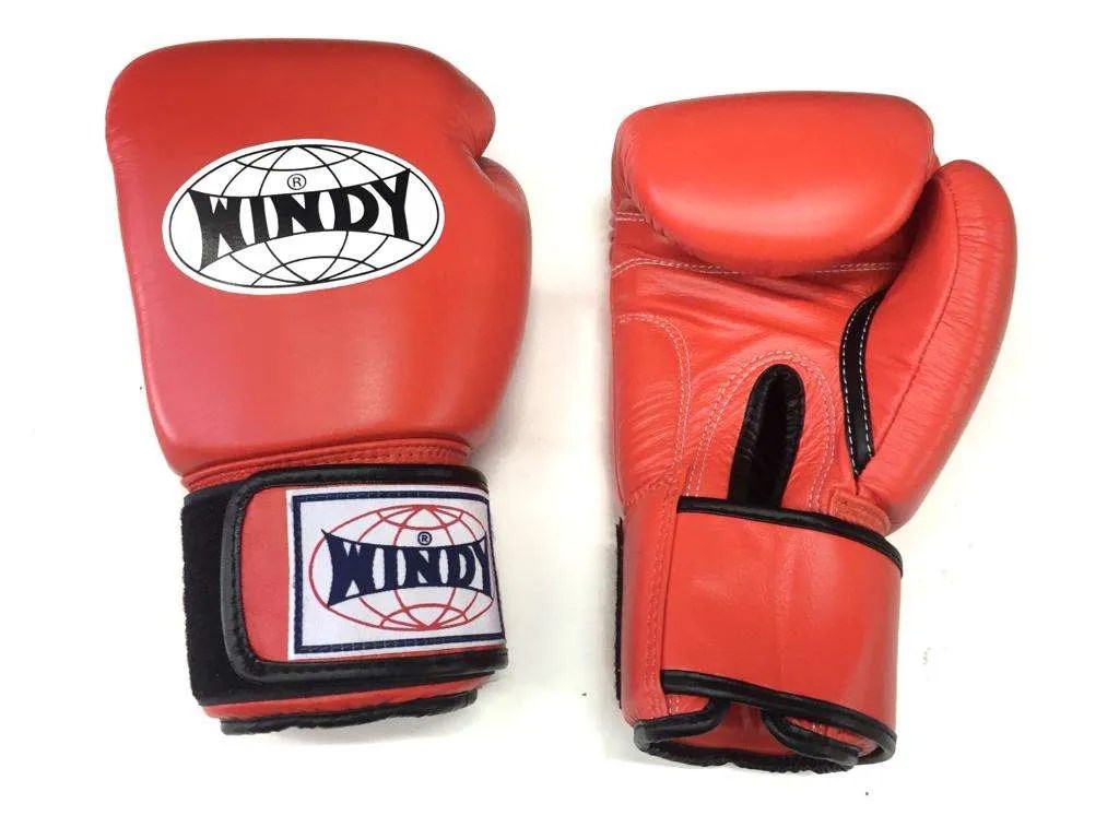 WINDY GLOVES BGVH LEATHER HOOK-AND-LOOP BOXING PROFESSIONAL CLASSIC