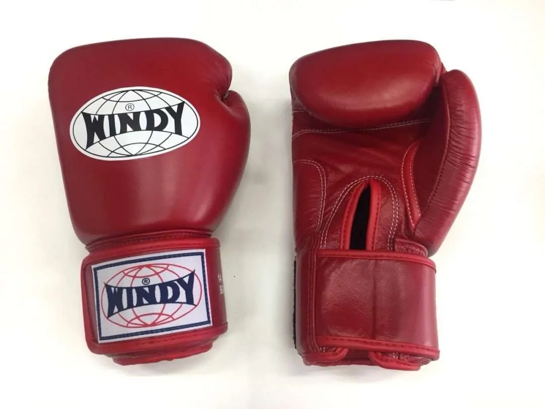 WINDY GLOVES BGVH LEATHER HOOK-AND-LOOP BOXING PROFESSIONAL CLASSIC