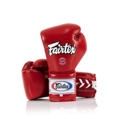 FAIRTEX GLOVES BGL7 LEATHER LACE-UP PRO TRAINING MEXICAN STYLE