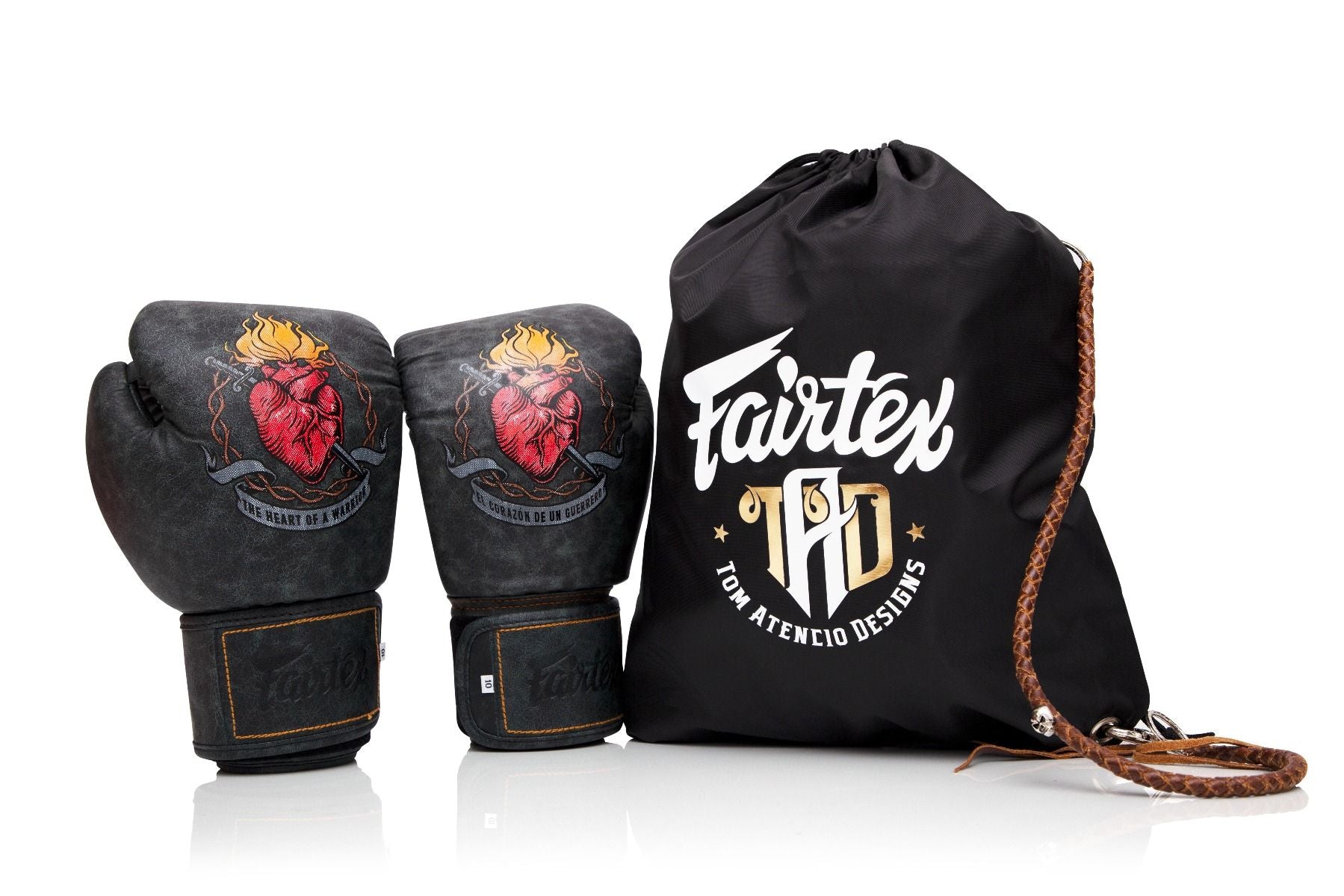 FAIRTEX GLOVES BGV-PREMIUM LEATHER HOOK-AND-LOOP THE HEART OF WARRIOR TOM ATENCIO