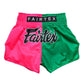 FAIRTEX SHORTS BS1911 MUAY THAI BOXING - PINK / GREEN